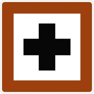 Állatkórház KRESZ közlekedési tábla