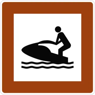 Motoros vízisí (jet-ski) KRESZ közlekedési tábla
