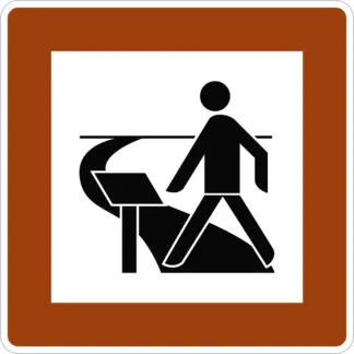 Tanösvény KRESZ közlekedési tábla