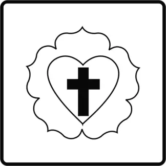 Felekezeti jelkép (evangélikus) KRESZ közlekedési tábla