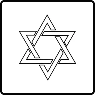 Felekezeti jelkép (izraelita) KRESZ közlekedési tábla