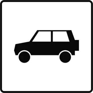 Terepjáró gépkocsi KRESZ közlekedési tábla