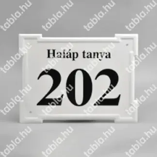 Házszámtábla domborított