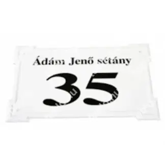Házszámtábla domborított