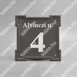 Házszámtábla domborított