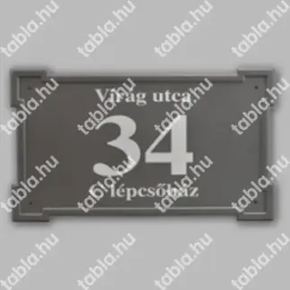 Házszámtábla domborított