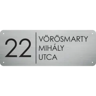 Prémium házszámtábla utcanévvel (Prime 1) 400x150 mm