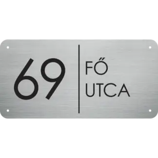 Prémium házszámtábla utcanévvel (Prime 1 mini) 300x150 mm