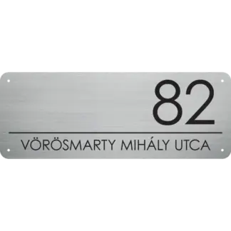 Prémium házszámtábla utcanévvel (Prime 2) 400x150 mm