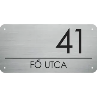 Prémium házszámtábla utcanévvel (Prime 2 mini) 300x150 mm