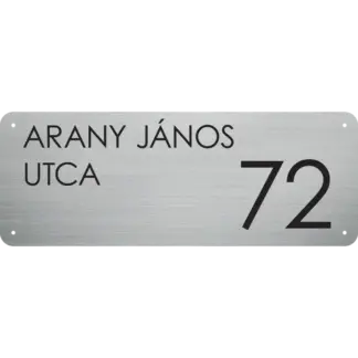 Prémium házszámtábla utcanévvel (Prime 3) 400x150 mm