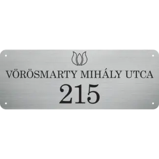 Prémium házszámtábla utcanévvel (Prime 5) 400x150 mm