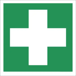 Elsősegélyhely matrica / tábla (ISO 7010-E003 piktogram)