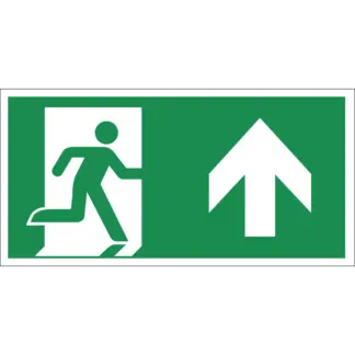 Menekülési út előre (jobb) matrica / tábla (ISO 7010-E002 piktogram)