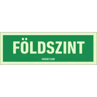 Földszint utánvilágító tábla (felirat)