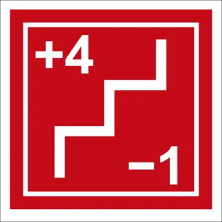 Lépcsőn elérhető szintek - füstmentes lépcsőház matrica / tábla