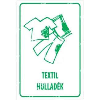 Textilhulladék matrica