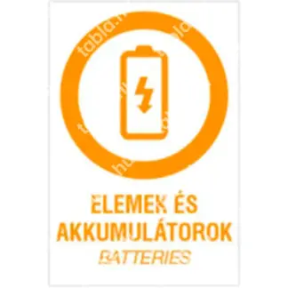 Elemek és akkumulátorok matrica