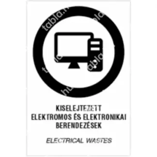 Kiselejtezett elektromos és elektronikai berendezések matrica