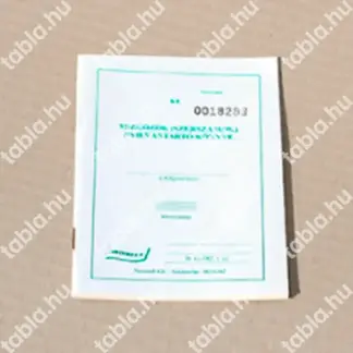 Eszközök (szerszámok) nyilvántartó könyve