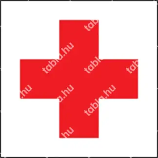 Vöröskereszt matrica (belülről ragasztható)