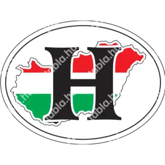 H országjel matrica (térképes)