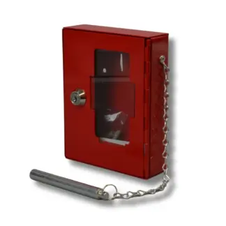 Tűzkulcs szekrény üvegtörővel