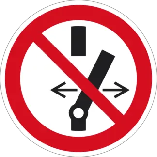 Kapcsolni tilos! matrica (ISO 7010-P031 piktogram)