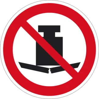 Nagy súly elhelyezése tilos! matrica (ISO 7010-P012 piktogram)