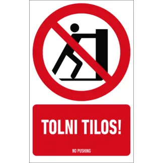 Tolni tilos! matrica / tábla (ISO 7010-P017 piktogram + felirat)