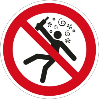 Ittas állapotban belépni tilos! matrica (ISO 7010-P043 piktogram)