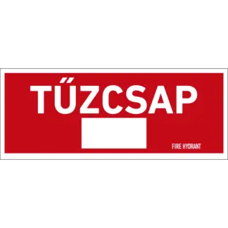 Tűzcsap sorszámozható matrica / tábla (felirat)