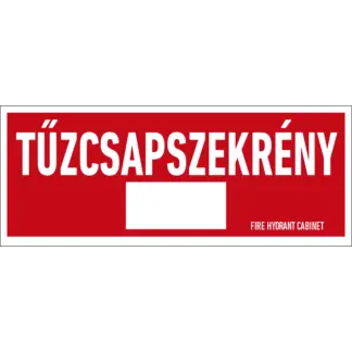 Tűzcsapszekrény sorszámozható matrica / tábla (felirat)