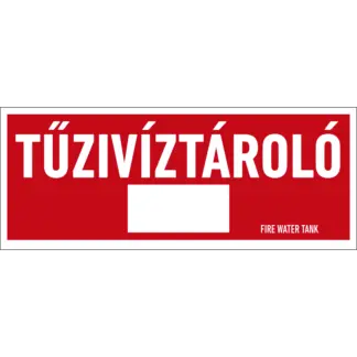 Tűzivíztároló sorszámozható matrica / tábla (felirat)