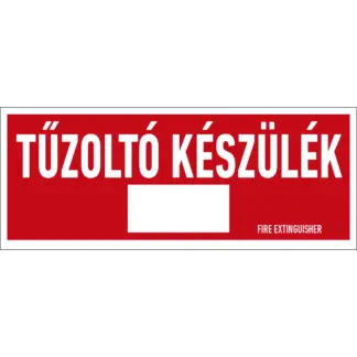 Tűzoltó készülék sorszámozható matrica / tábla (felirat)