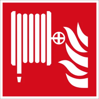 Tűzivíz tömlő matrica / tábla (ISO 7010-F002 piktogram)