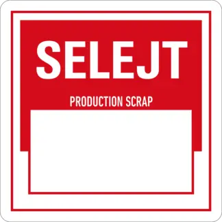 Selejt (+beírási lehetőség: karbantartó adatai és dátum) matrica