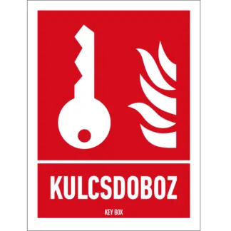 Kulcsdoboz matrica / tábla (piktogram + felirat)