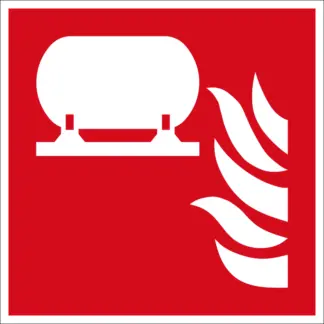 Rögzített tűzoltókészülék-berendezés matrica / tábla (ISO 7010-F012 piktogram)