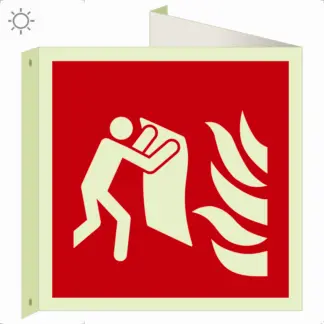 Tűzoltó takaró utánvilágító tábla