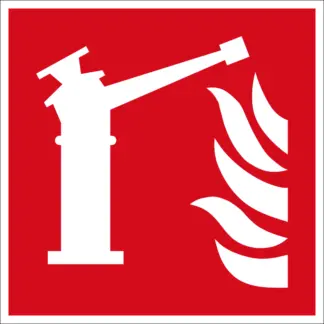 Vízágyú matrica / tábla (ISO 7010-F015 piktogram)