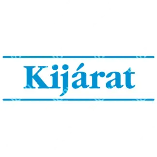 Kijárat matrica / tábla (kék/fehér