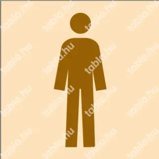 Férfi WC matrica / tábla (bézs/barna piktogram)