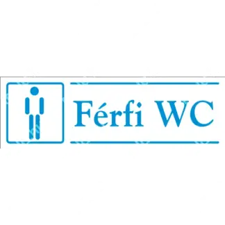 Férfi WC matrica / tábla (kék/fehér