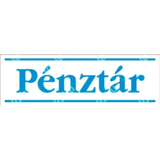 Pénztár matrica / tábla (kék/fehér