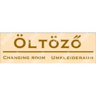 Öltöző matrica / tábla (bézs/barna