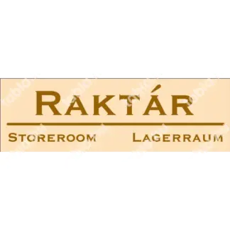 Raktár matrica / tábla (bézs/barna