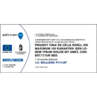 SZÉCHENYI 2020 "B" típusú hirdetőtábla (alumínium kerettel)