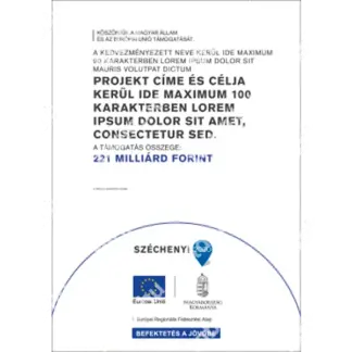 SZÉCHENYI 2020 "D" típusú emlékeztető tábla