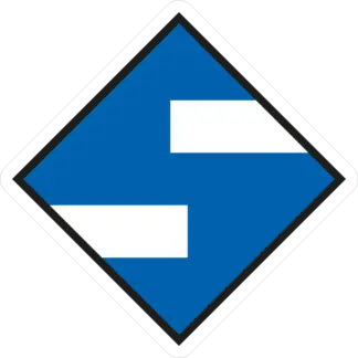 Figyelem! (villamos mozdonyok részére) vasúti tábla